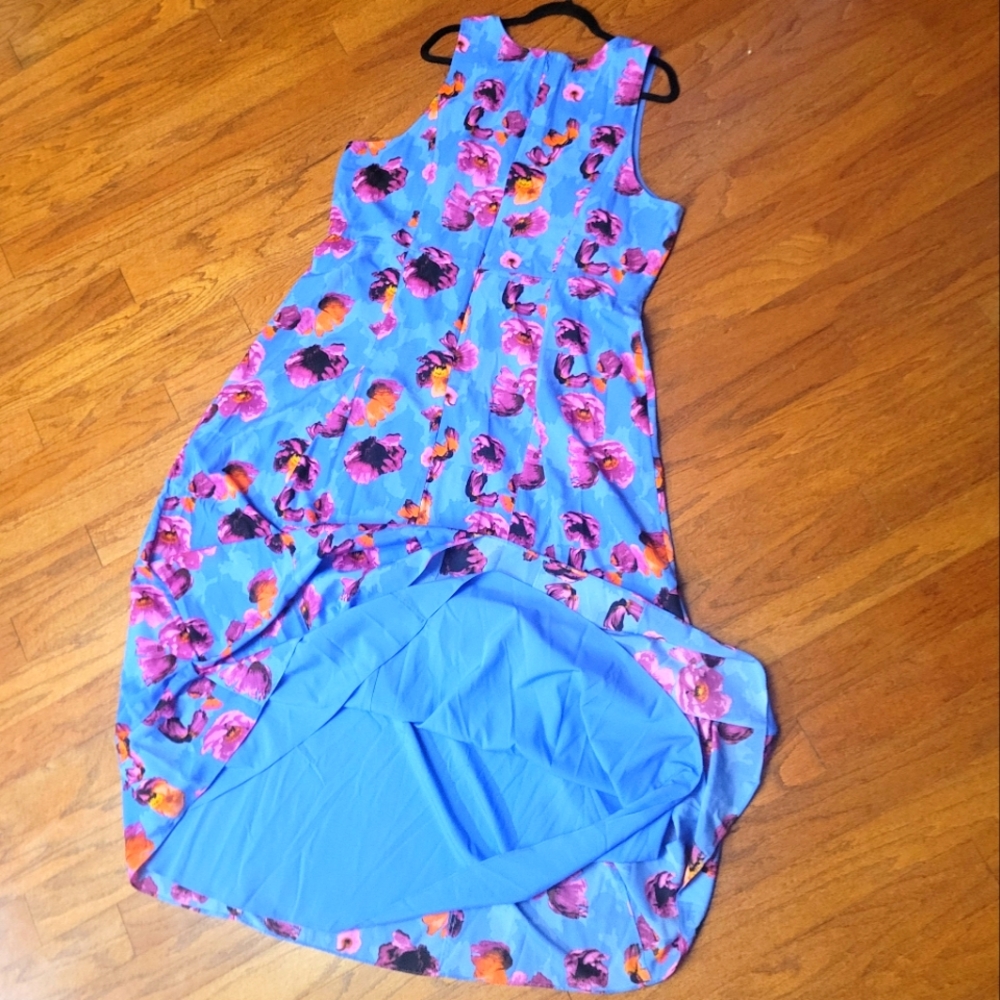 Banana Republic | Floral Contrast Stitch Maxi Dress, Sz. 20 - Picture 7 of 10
